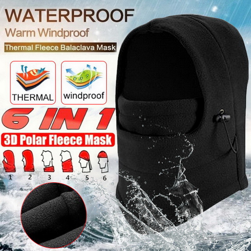 Windproof Fleece Neck Winter Warm Balaclava Ski Full Face Mask for Cold Weather