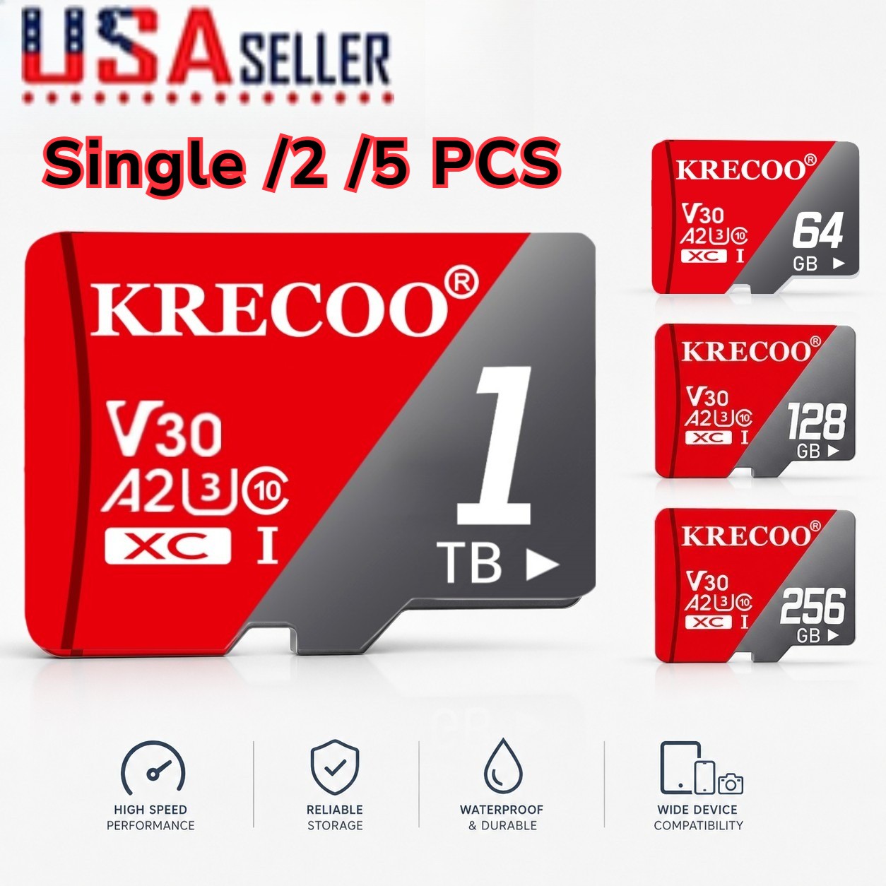 Micro SD Card 64GB 128GB 256GB 1TB TF Memory Card Class 10 U3 V30 A2 TF lot