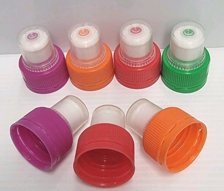 Reusable SPORTS CAPS FOR WATER JUGS (Screw on 28mm.) Bag of 5