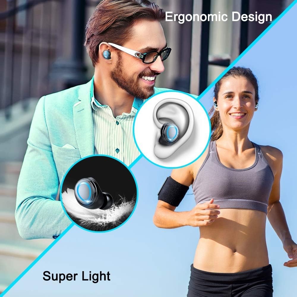 TWS Bluetooth 5.1 Earbuds Wireless Noise Cancelling Waterproof Headset