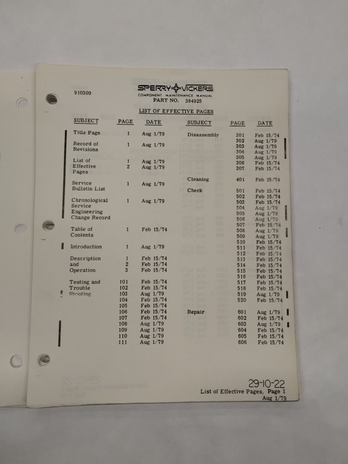 Sperry Vickers Variable Displacement Hydraulic Pump Assembly Maintenance Parts