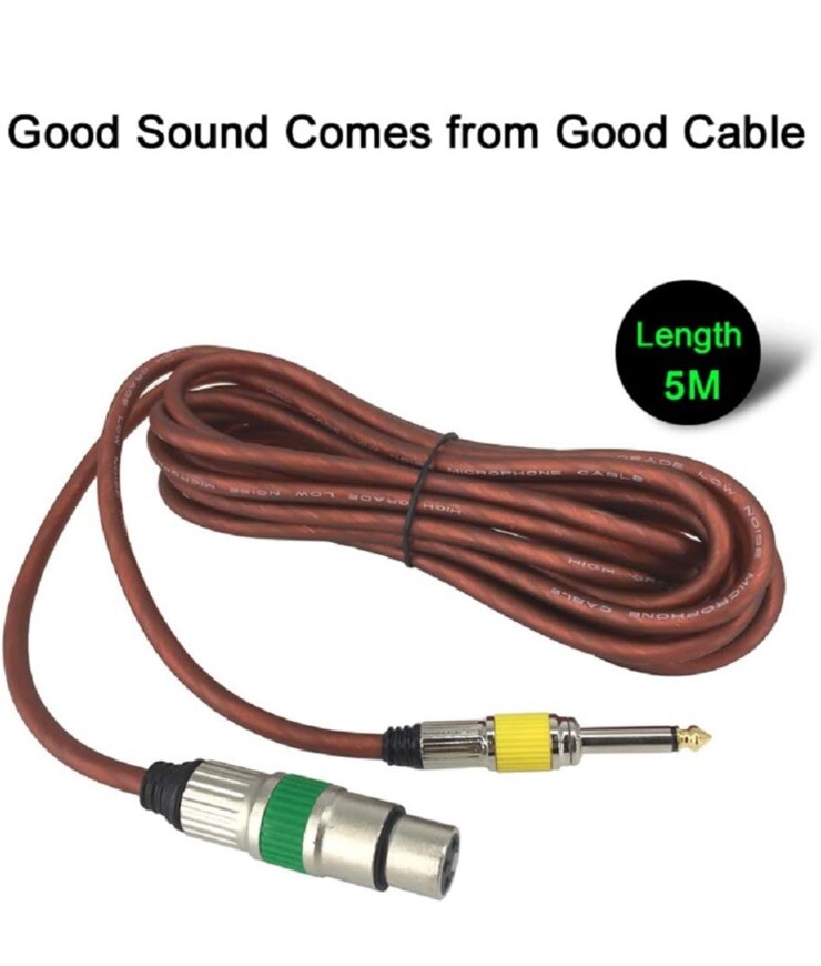 Tiwastage Cardioid Dynamic Vocal Microphone With 16.4 ft XLR Cable