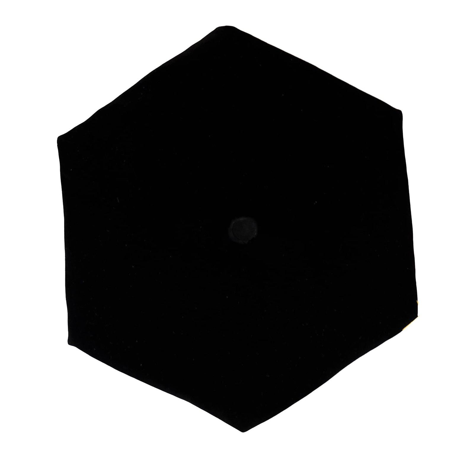 UIALECG Deluxe Doctoral Graduation Tam 6 Sided with Button,Black Velvet Docto...