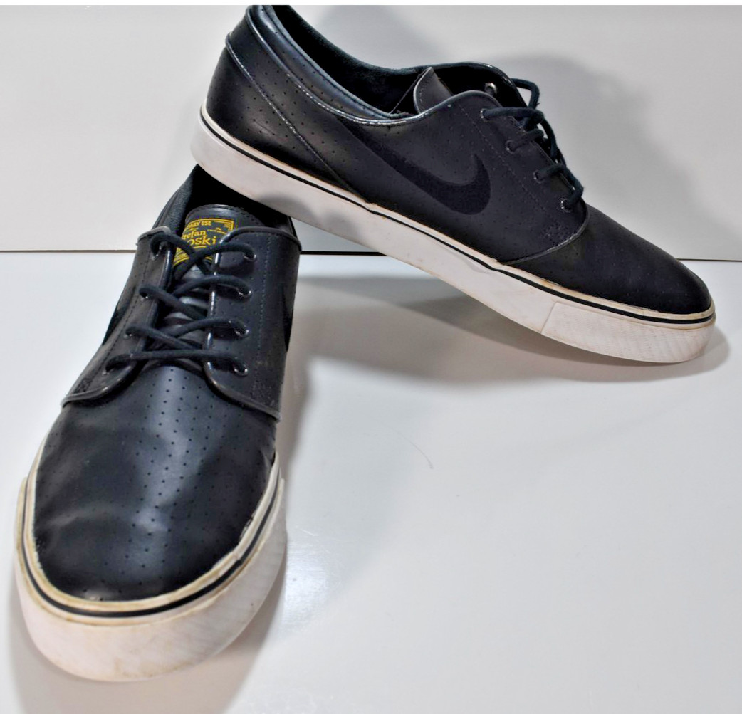 Nike SB Stefan Janoski Low Top Skate Shoes Mens US 12 Perforated ZOOM Air Black