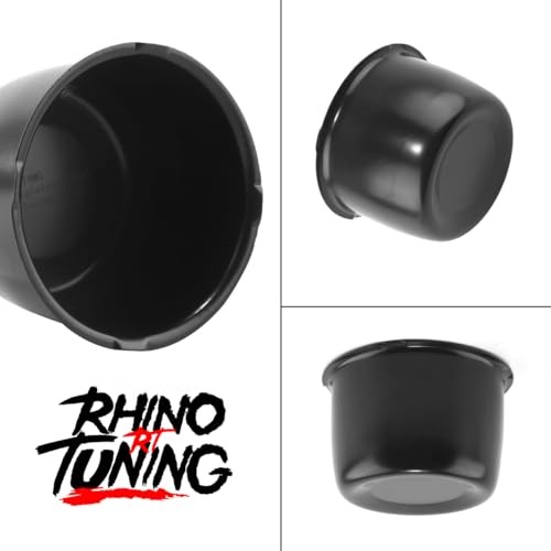 Stainless Steel Push Through Center Caps 3.31" Center Hole, 2.34" Height Black