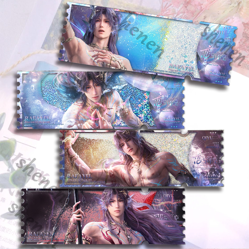 Anime Love and Deepspace Rafayel Drift Sand Quicksand Ticket Cospaly Cartoon