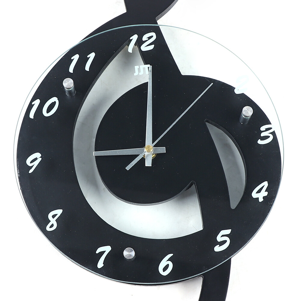 Silence Wall Watch Clock Musical Note Wall Clock Creative Office Home Decor USA