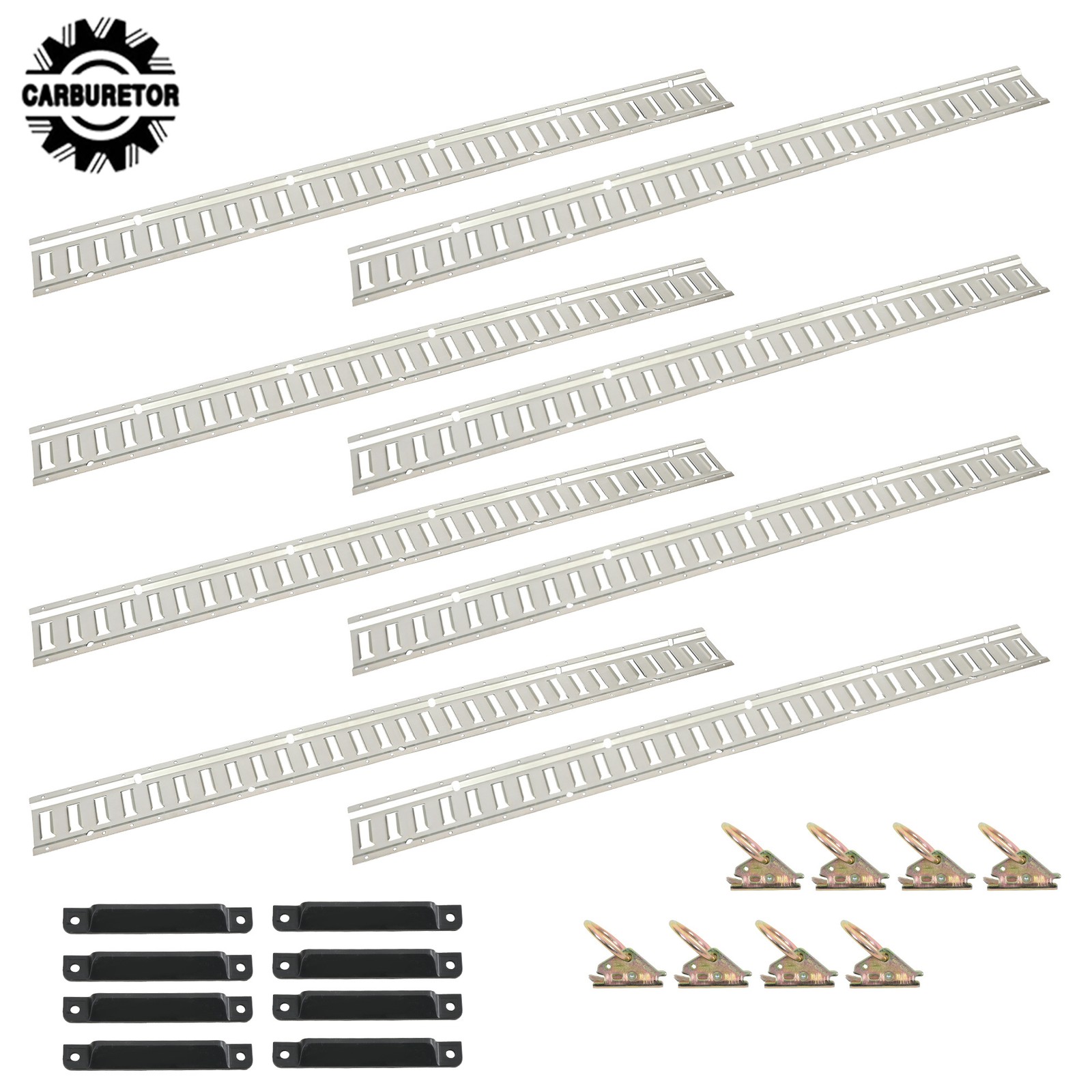 Silver 24 Pack 60" E Track Rail Sections With Mounting Hardware Fit For Trucks