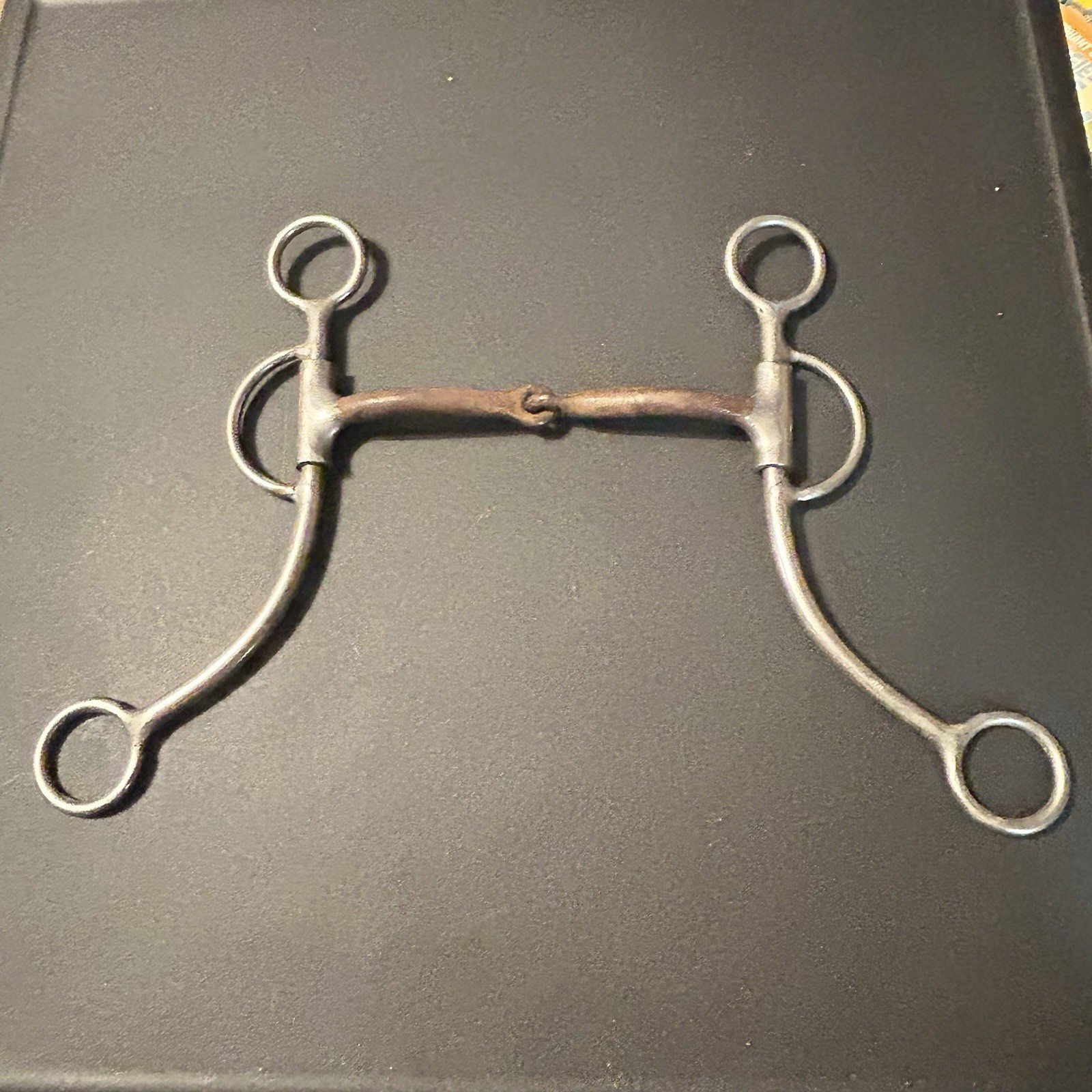 5” Red River Loomis SS Western Horse Bit Texas Made  - Curved Black Steel Mouth