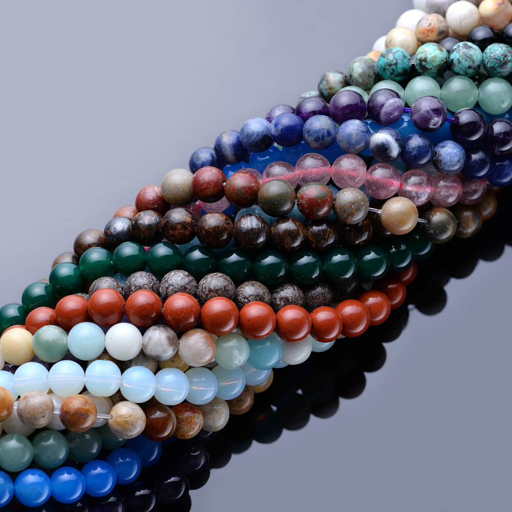 15“ Natural 4/6/8mm Freeform Gemstone Beads For DIY Jewelry Making Strand