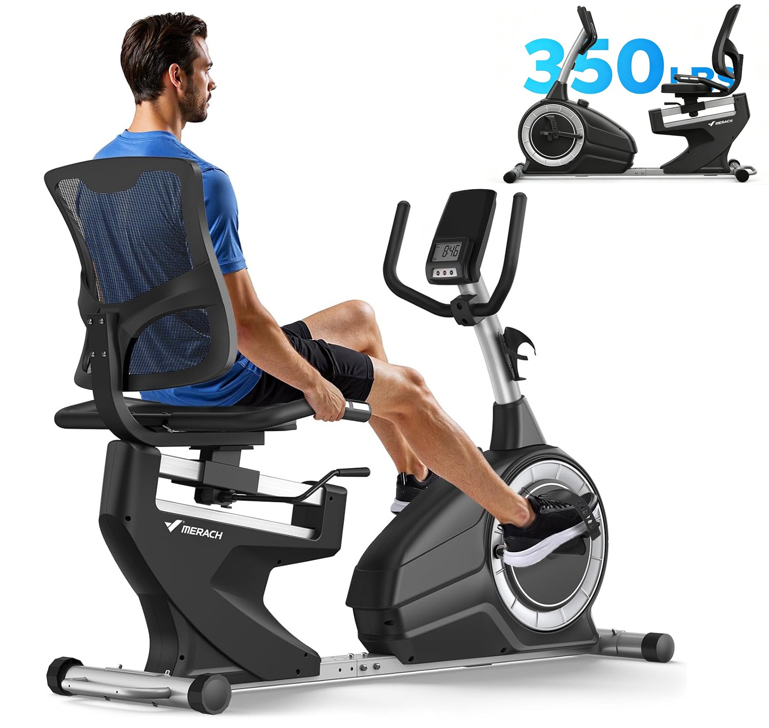 MERACH S50 Recumbent Exercise Bikes for home Light Commercial for Seniors Adults