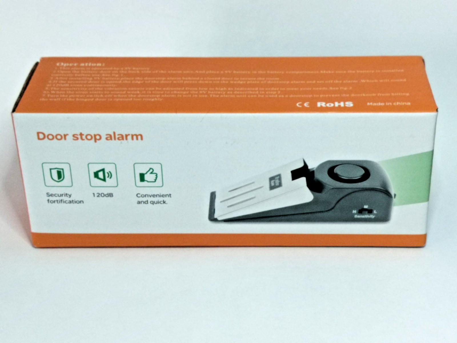Door Stop Alarm 1 Pack, 120 dB Door Stopper Wedge Door Stops Alarm