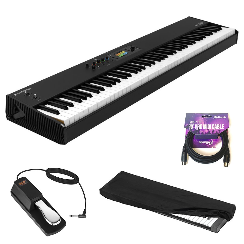 StudioLogic SL88 GT 88-Note Controller Keyboard w/ Pedal, Cover, Cable 10' KIT