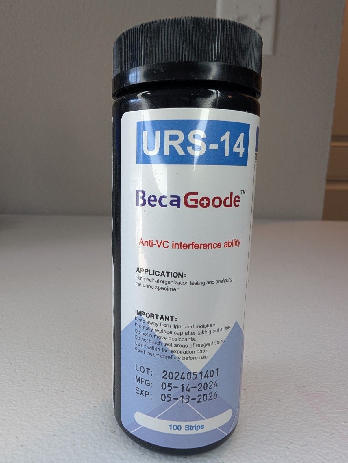 URS-14 Beca Goode 100 Urine Strips Urinalysis Sealed Bottle