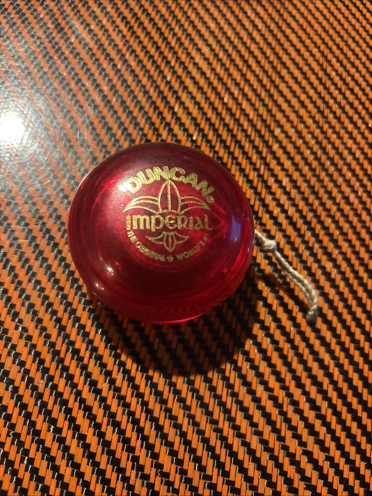 Duncan Imperial Red YoYo USA Made Worlds #1 Vintage Transparent 1970s