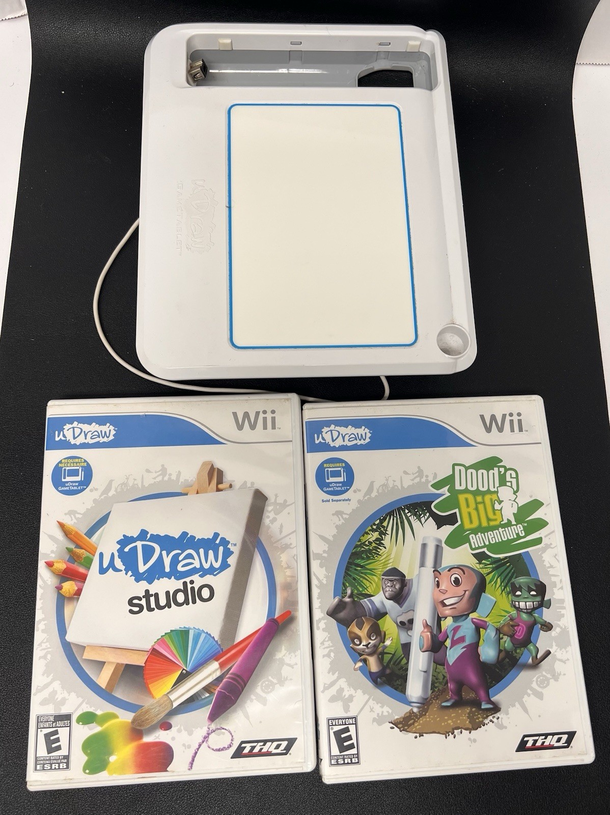 Nintendo Wii uDraw Tablet White - 2 Games Doods Big Adventure, and UDraw Studio