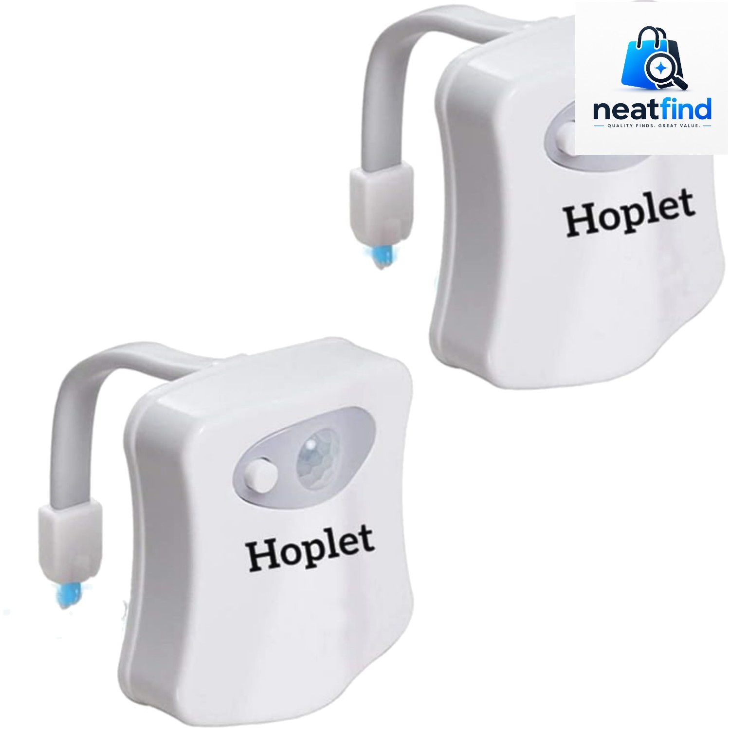 Toilet Light Motion Sensor 8 Colors Changing 2 Pack, LED Glow Bowl Toilet Lig...