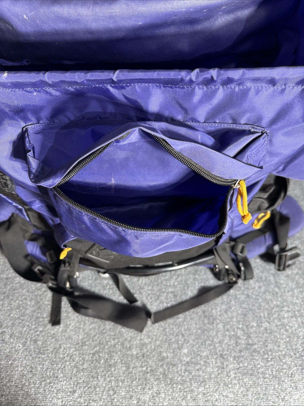 Rokk Bristlecone External Frame Hiking Backpack Blue Trail Camping Pack