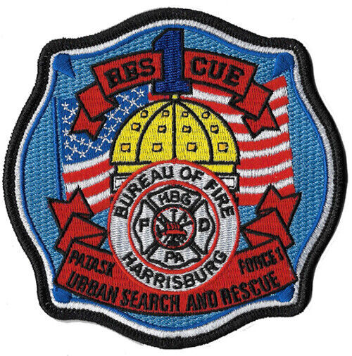 Harrisburg,  PA Rescue 1 USAR Task Force 1  NEW  Fire Patch .