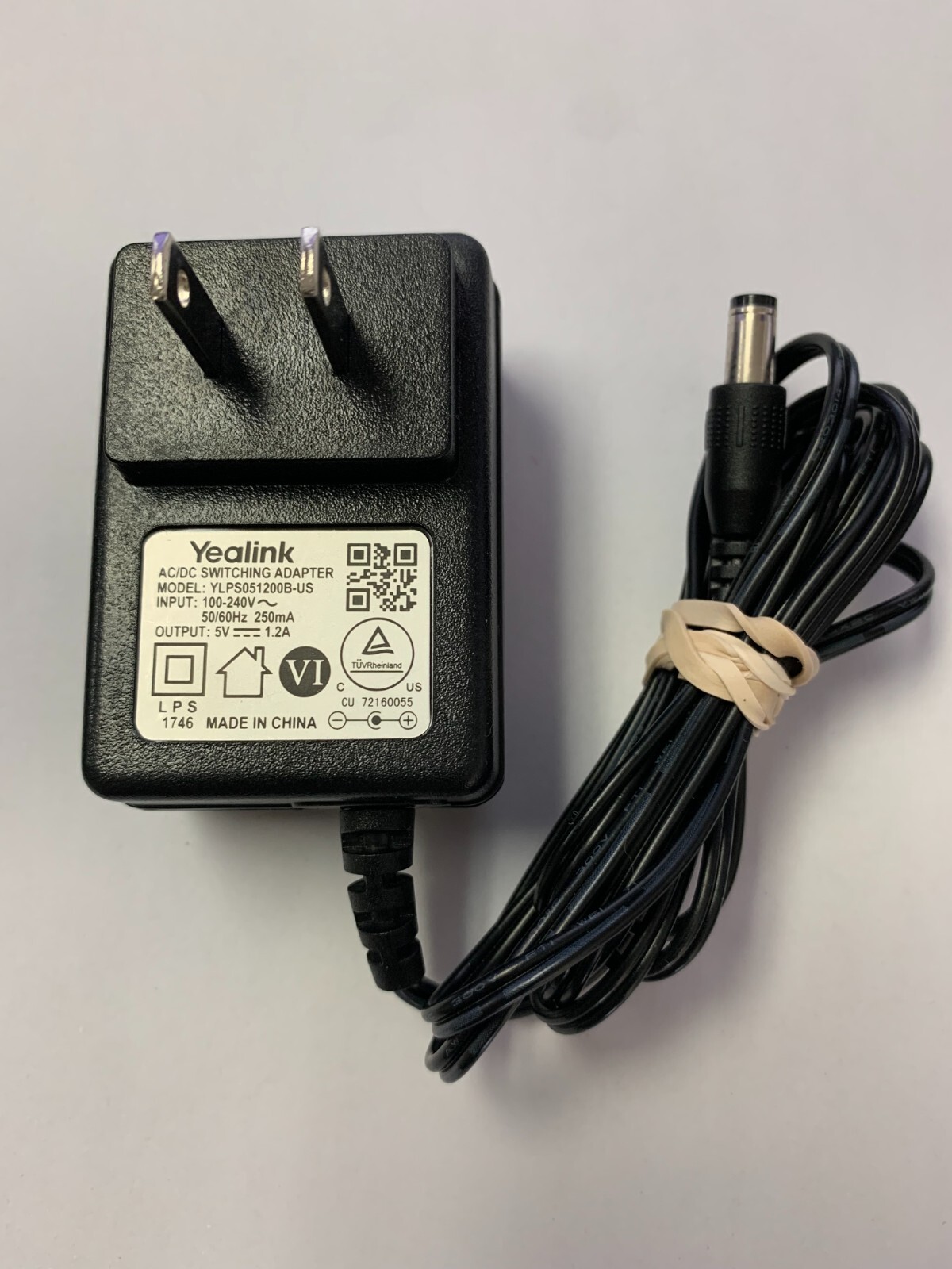 Yealink 5V 1.2A AC Power Supply YLPS051200B-US Use W/ T41P T41S SIP Telephone