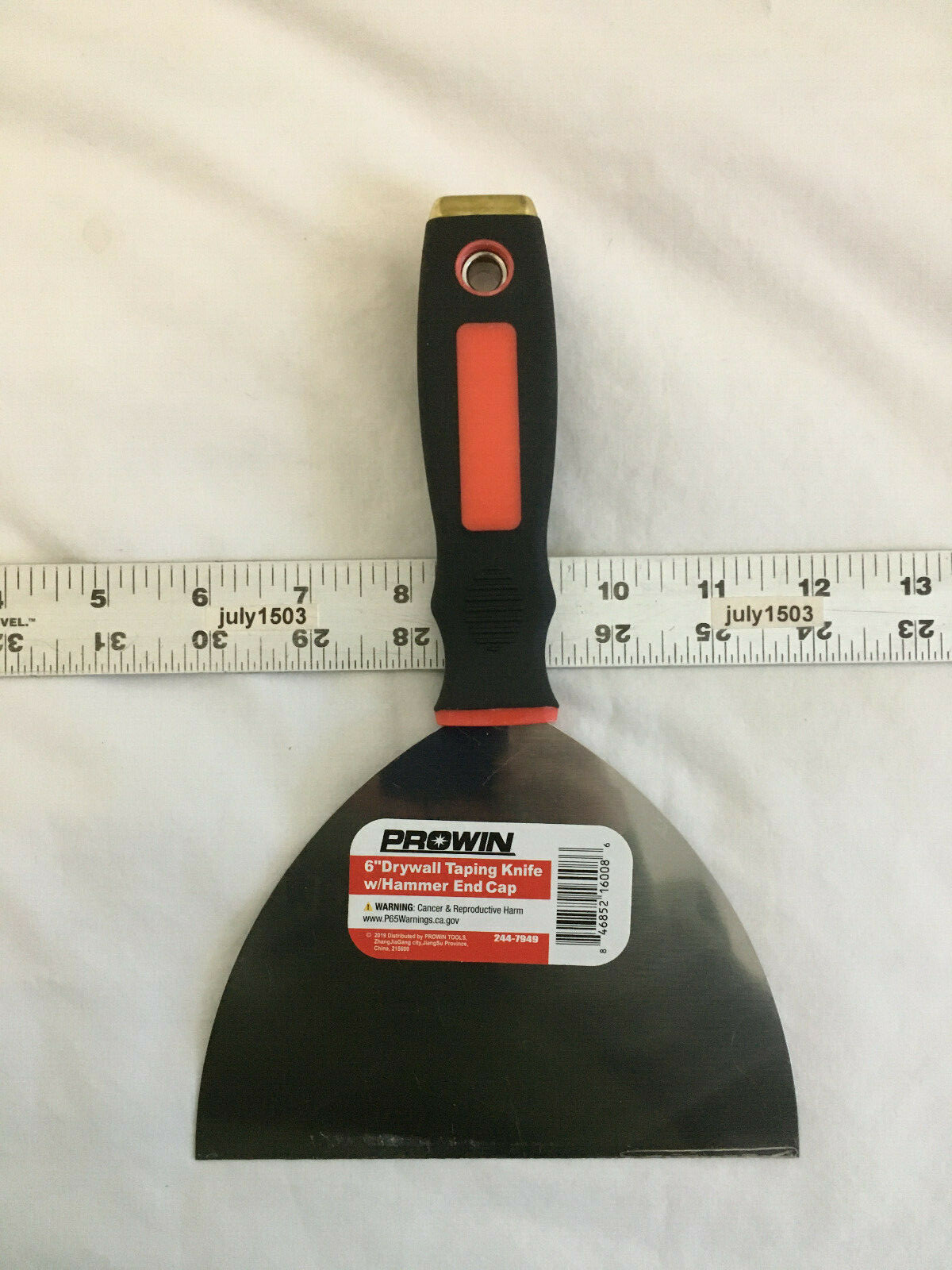 (1) NEW ProWin 6" Drywall Taping Joint Knife with Hammer Cap