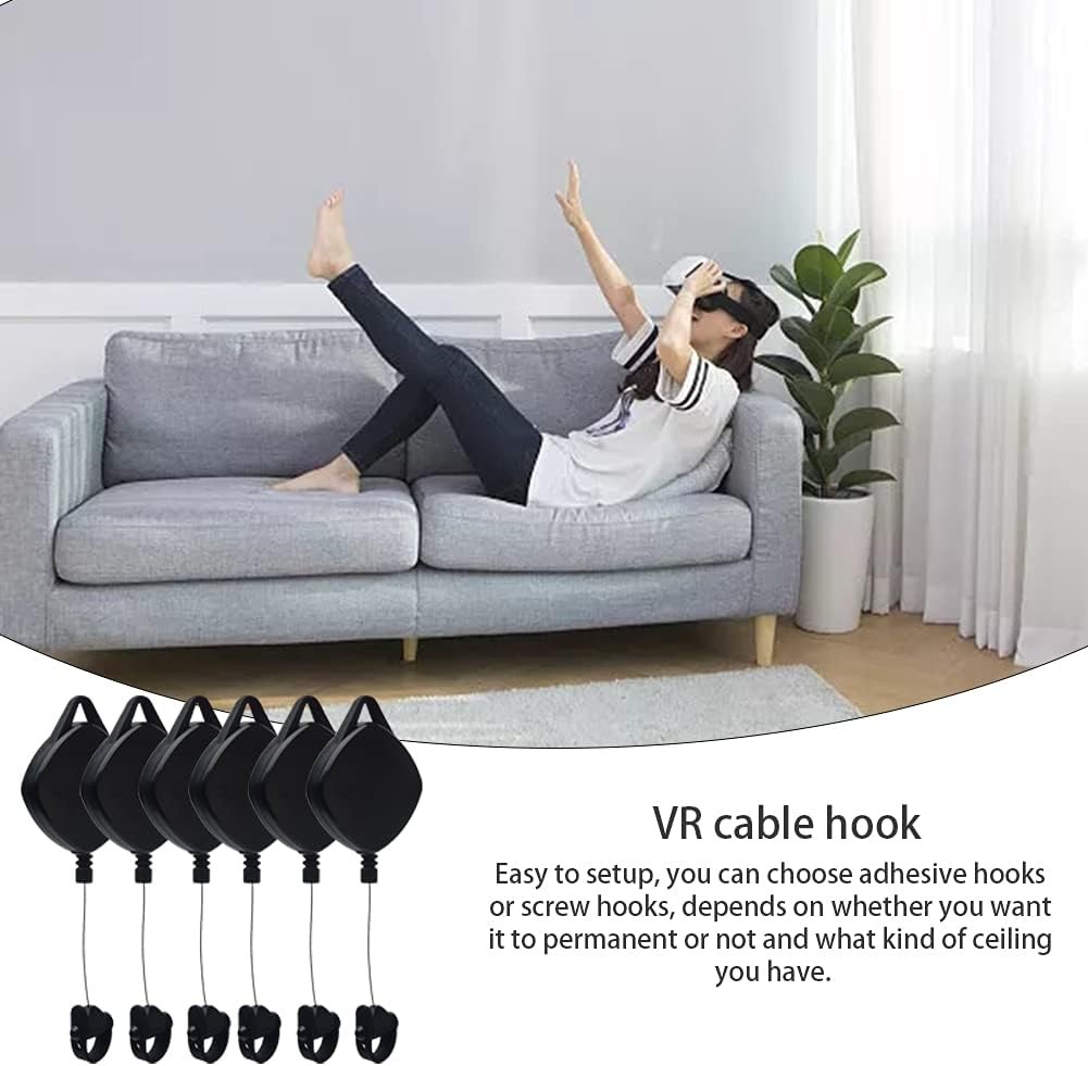 VR Cable Management 3Packs Retractable Ceiling Pulley System Compatible with Ocu