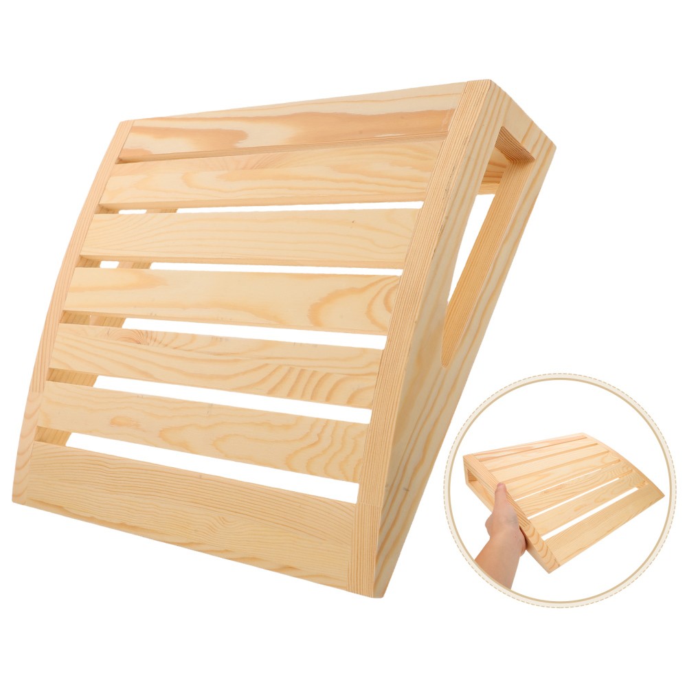 Natural Wooden Sauna Pillow Headrest - Ergonomic Sauna Cushion For Neck And
