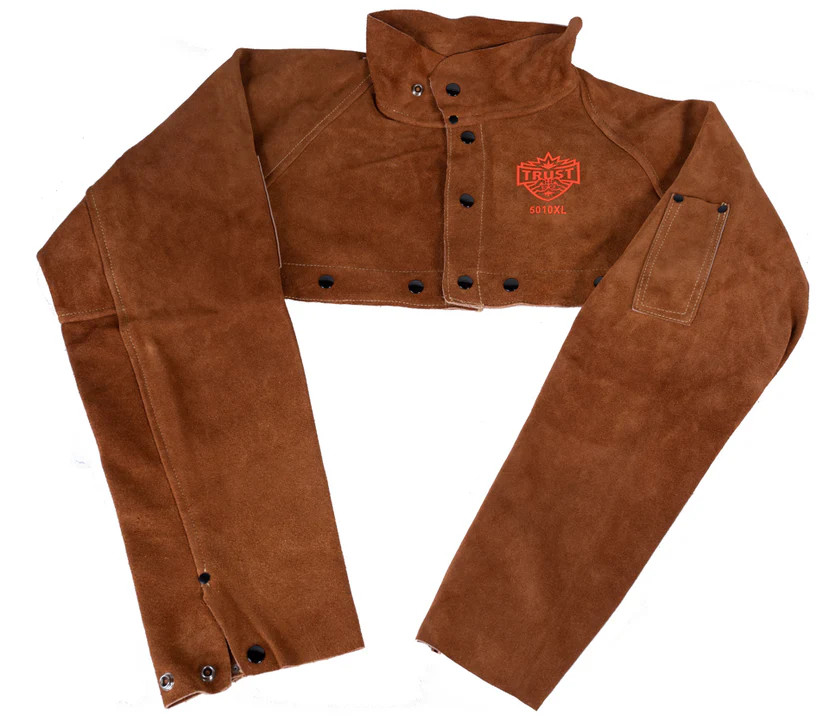 Trust Protection 5010 Super Premium Dark Brown Cowhide Leather Cape Sleeve, 2XL