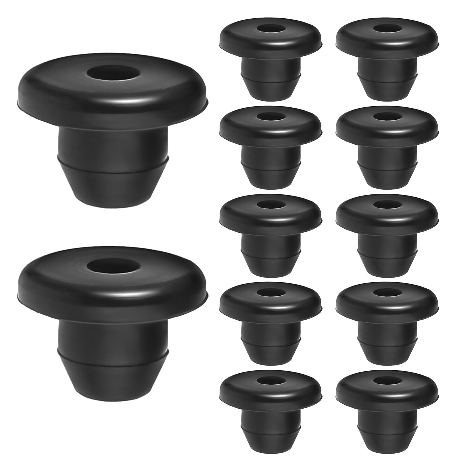 12 Pcs Hydraulic Jack Oil Plug Fit Hole of 5/16, Flat-Head Rubber Floor Acces...