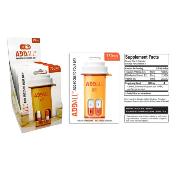 Addall XR 750mg Capsules 2pk 12ct Display