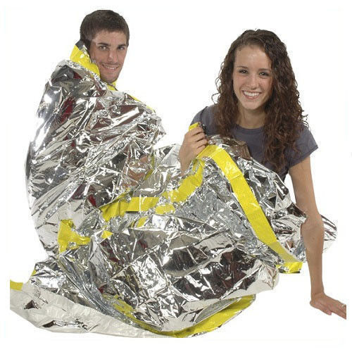 2 PACK OF CAMPING EMERGENCY SLEEPING BAG  36" X 84"- WATERPROOF MYLAR EMERGENCY