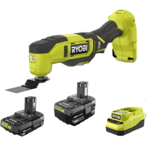 New RYOBI ONE +18V CORDLESS MULTI-TOOL KIT WITH 2.0ah & 4.0ah BATTERY/CHARGER