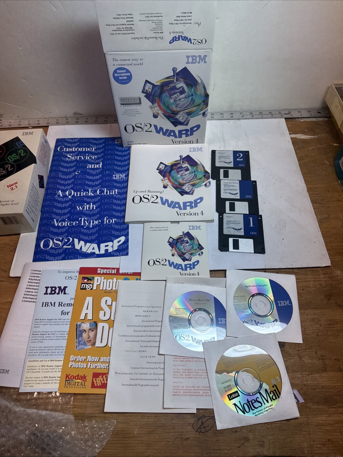 IBM OS/2 Warp Server Advanced Version 4 - VERY RARE - Box & Manuals