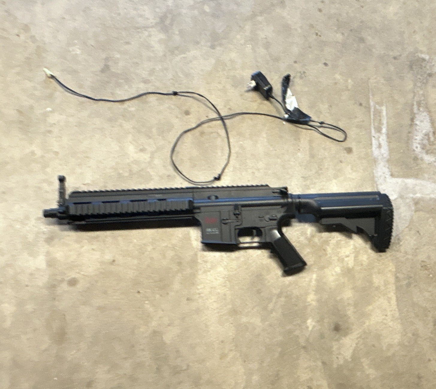 Heckler & Koch Electric Airsoft Rifle AEG Black w/ Wired Charger Cable