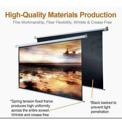 5 Core Pull Down Tripod Projector Screen 8K 3D Ultra HD 16:9M 100" Inch