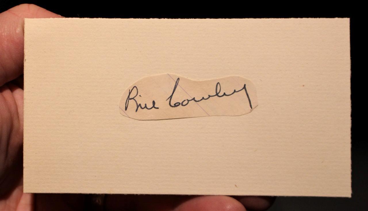 Vintage Boston Bruins St Louis Eagles HOF 1935-47 Signed Autograph Bill Cowley