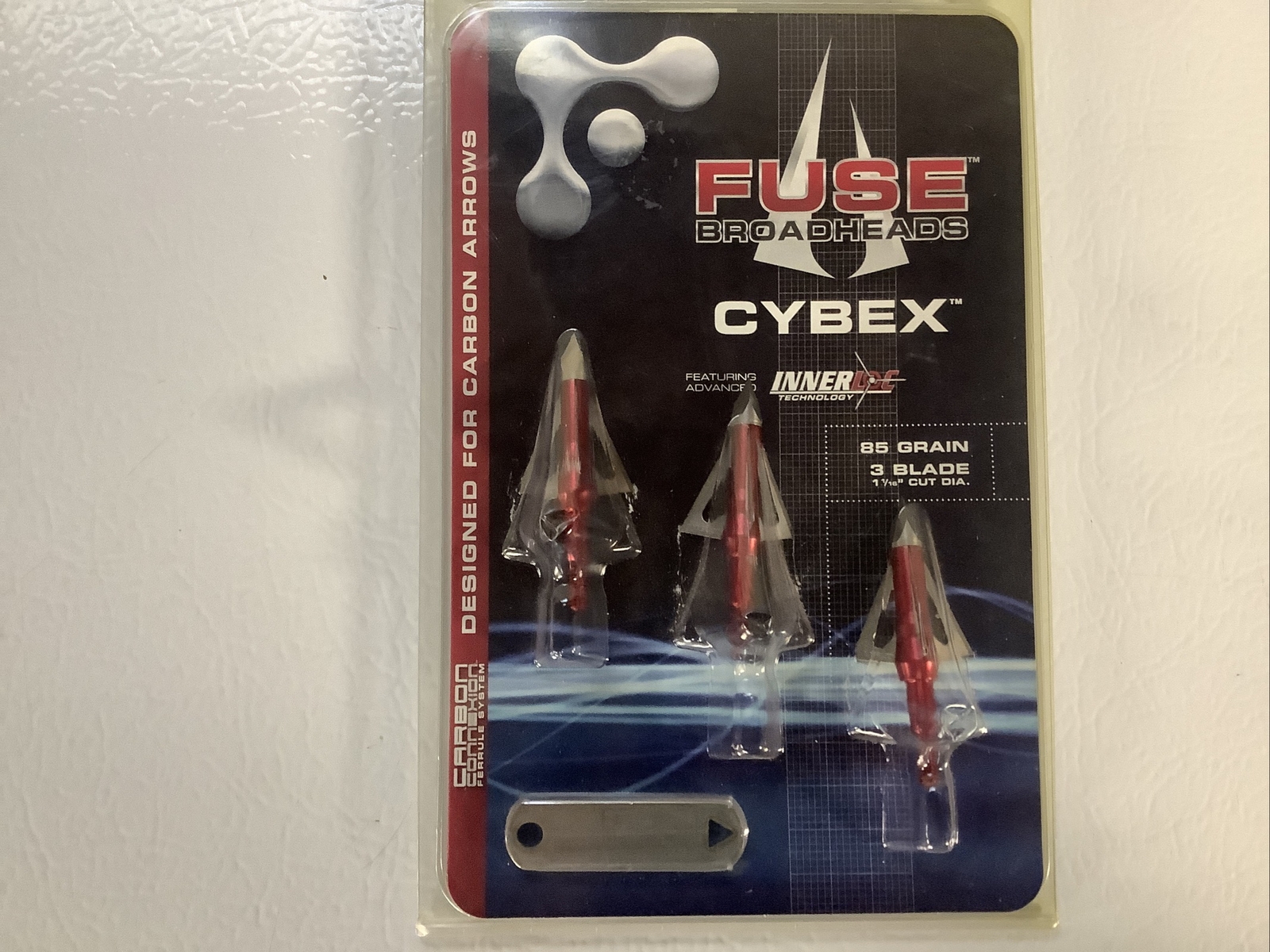 Fuse Broadheads- CYBEX- 3 In Pkg. 85 Grain - For Carbon Arrows