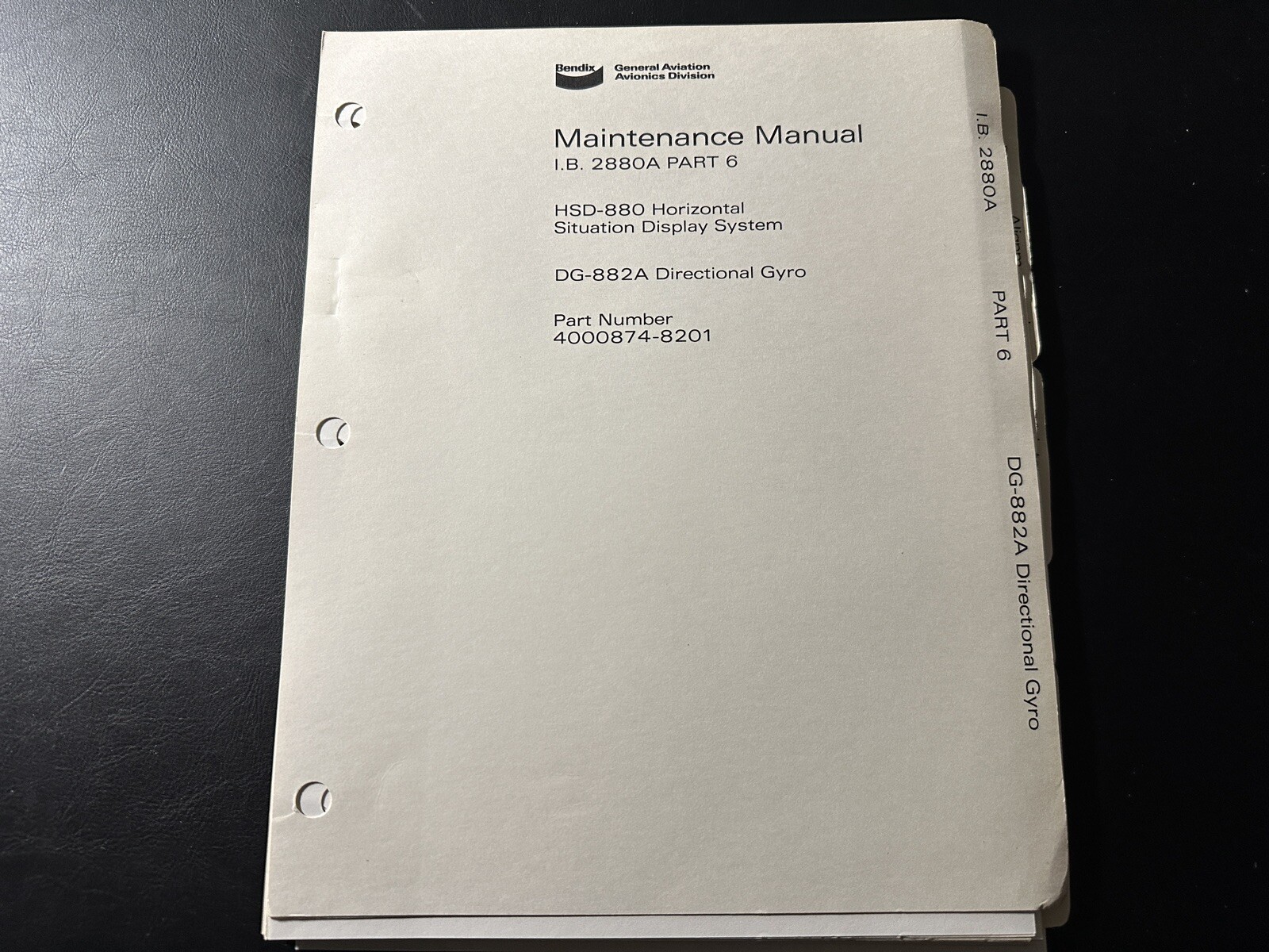 Bendix HSD-880 HSD - DG-882A Directional Gyro Service Manual