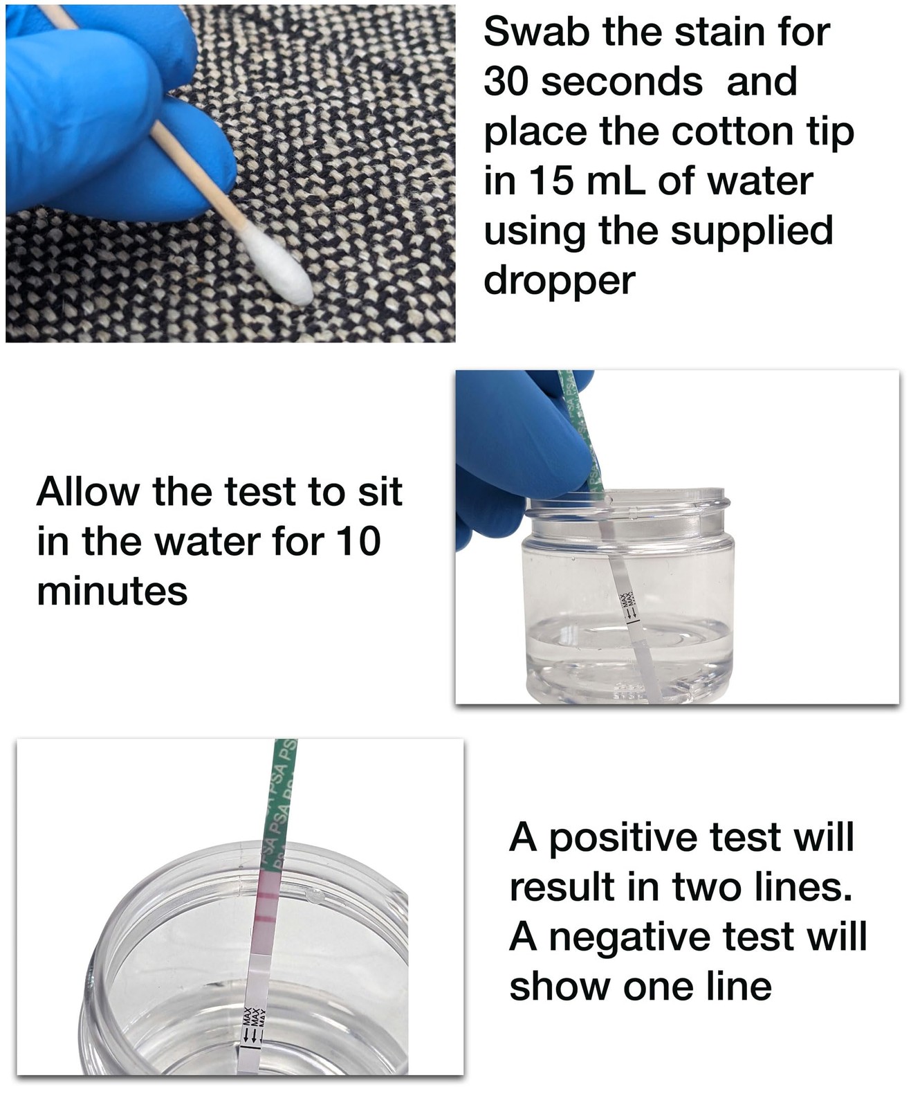 Crime Scene Semen Detection Test - P30 Antigen, Includes Supplies and...