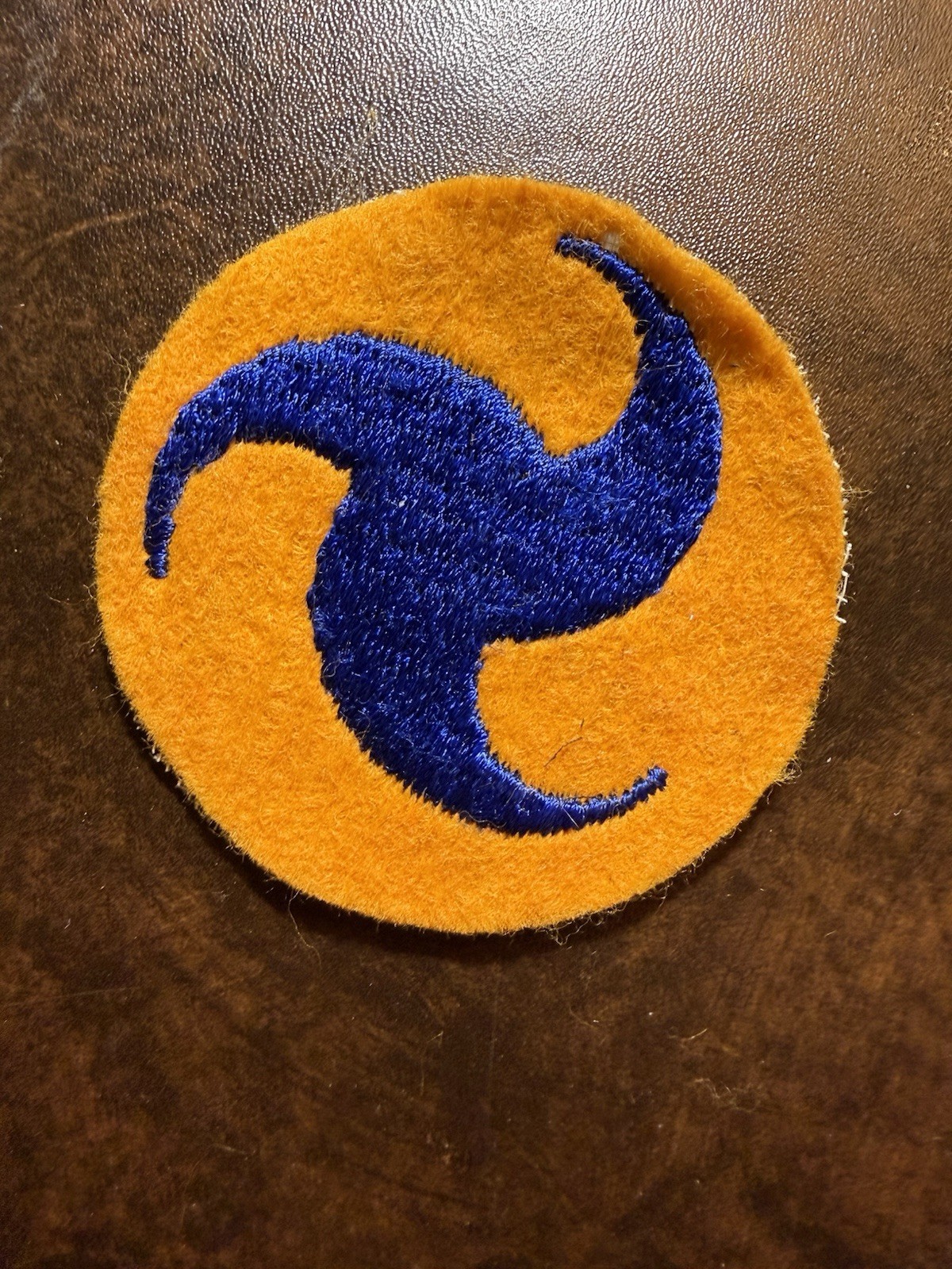 Vtg Military Patch USAAF HQ Headquarters Orange Felt Variant 2 3/4"