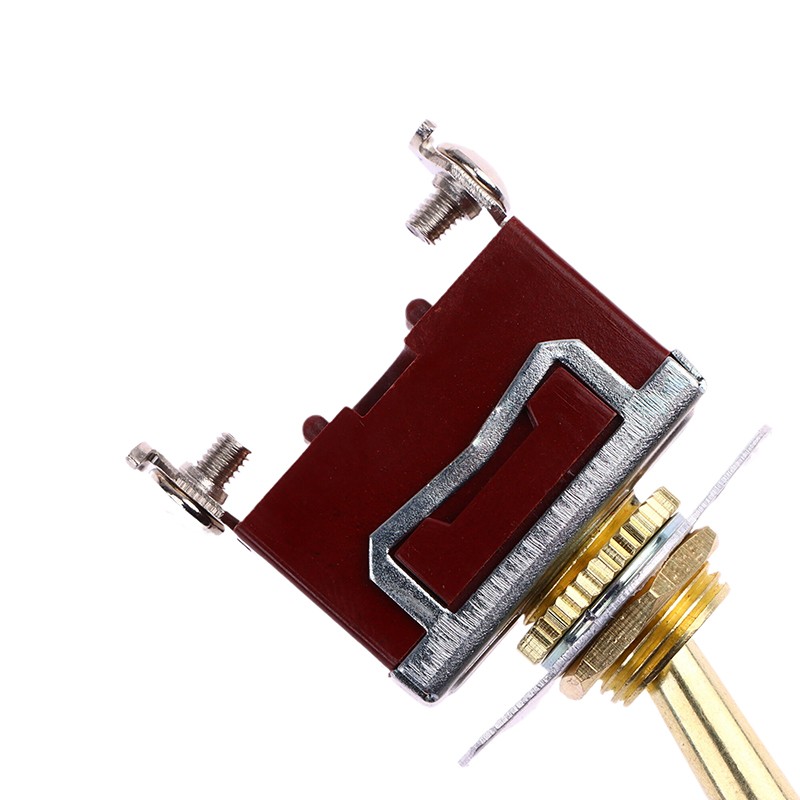 Golden Color Brass Knurl Toggle 12~ 250V 1GANG 2Way 2Pin DIY Light Button Switch