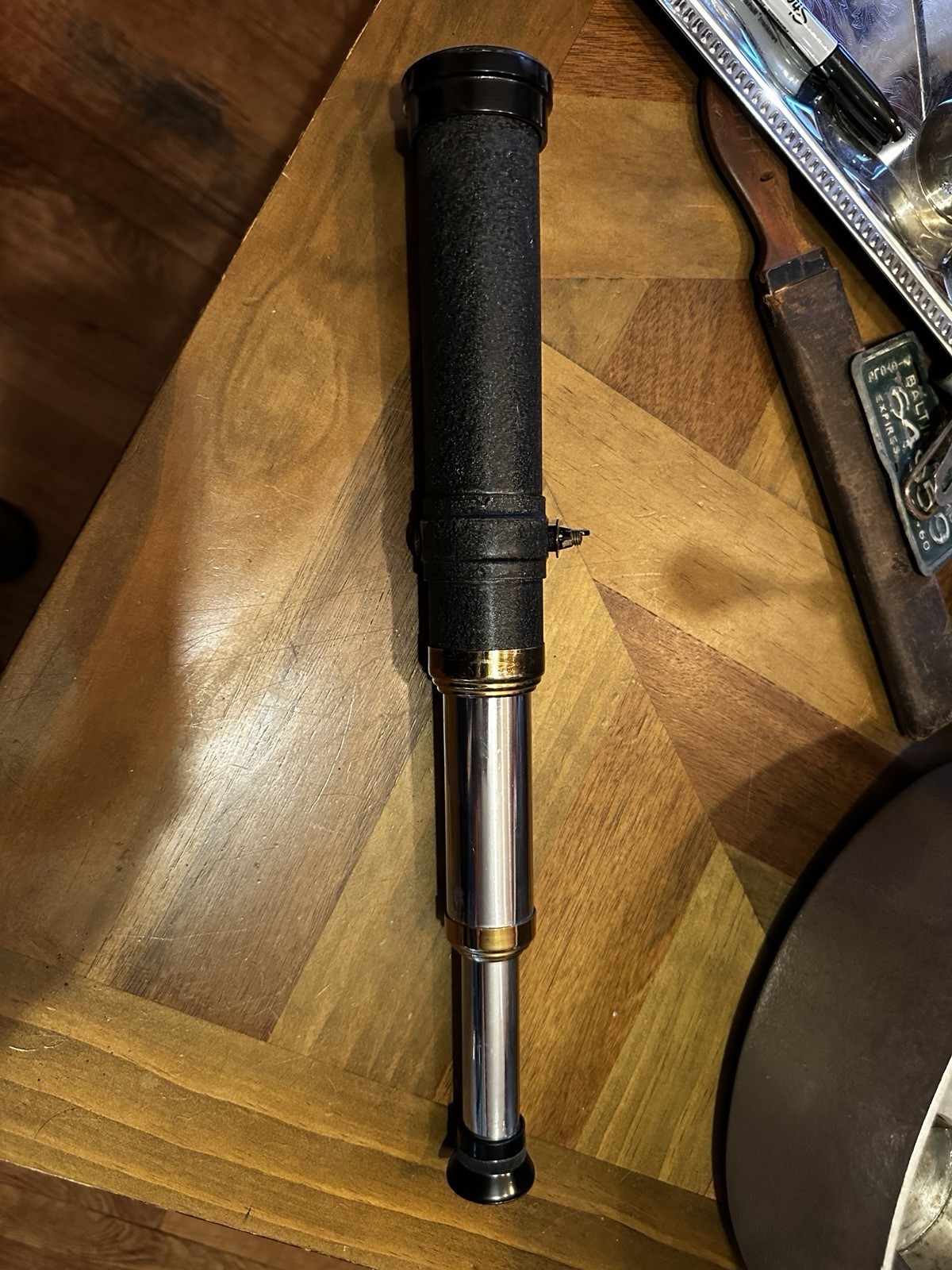 Antique Maritime Brass Metal Glass Handheld Spyglass Telescope Vintage Nautical