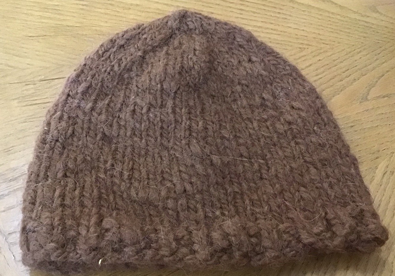 Brown Alpaca Crocheted Handmade Skull Cap