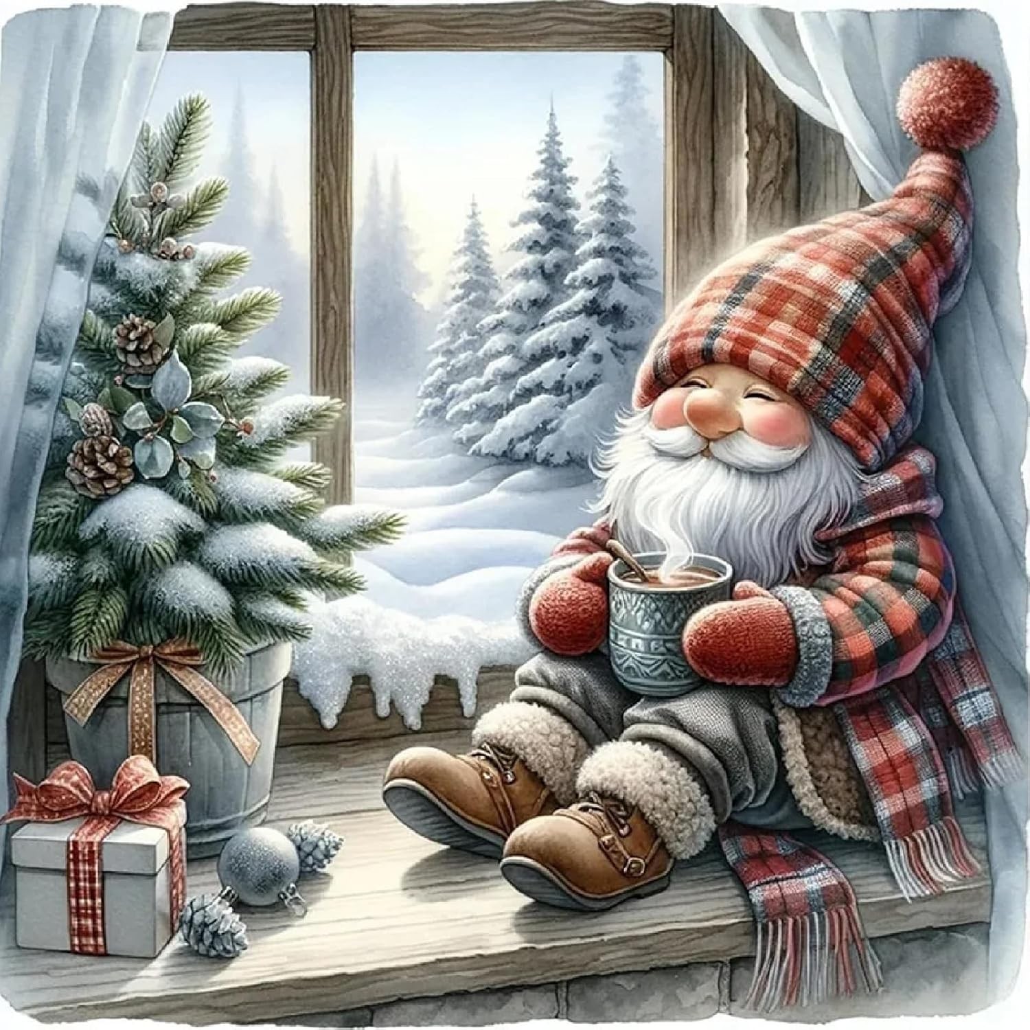 Christmas Diamond Art 14x14 inches, painting-25christmas-5