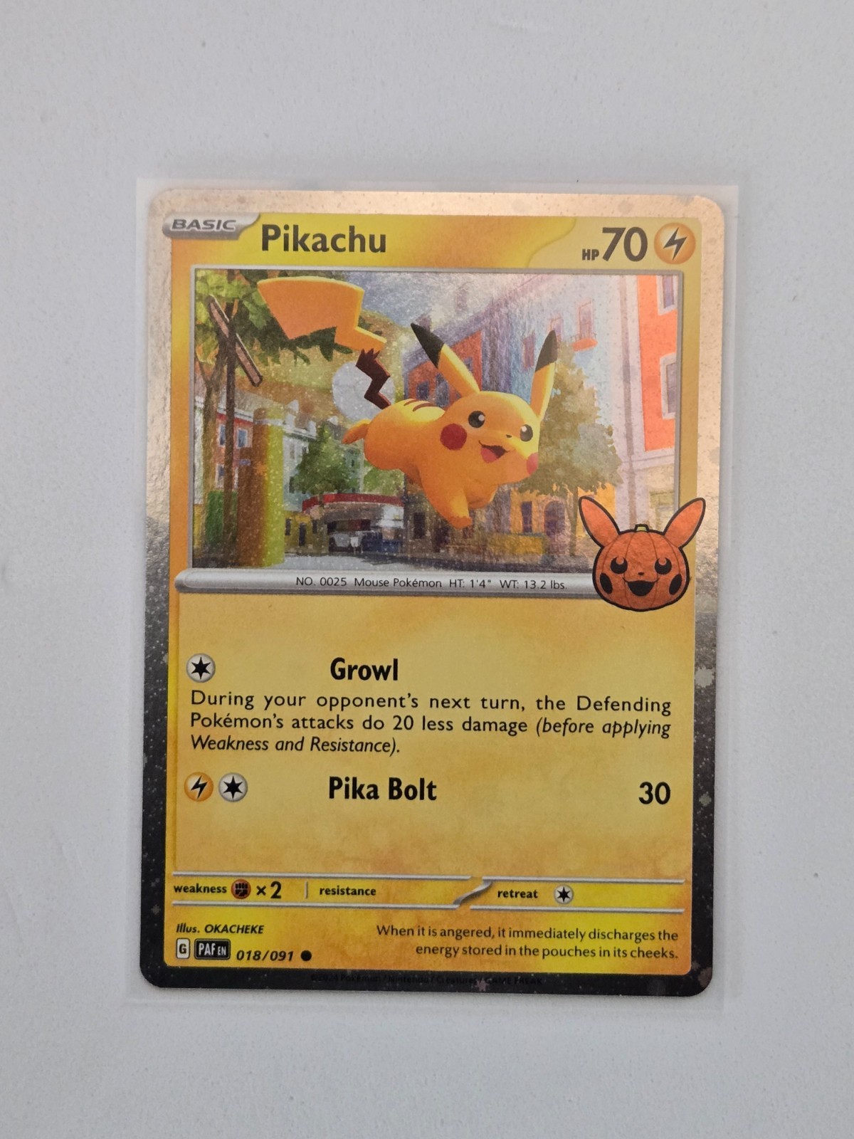 Pikachu - (Cosmos Holo) 018/091 Trick or Trade Booster Bundle 2024 Holo