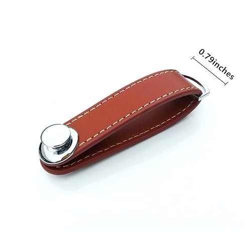 Compact Key Holder - Stylish & Practical Pocket Key Organizer With Secure Brown