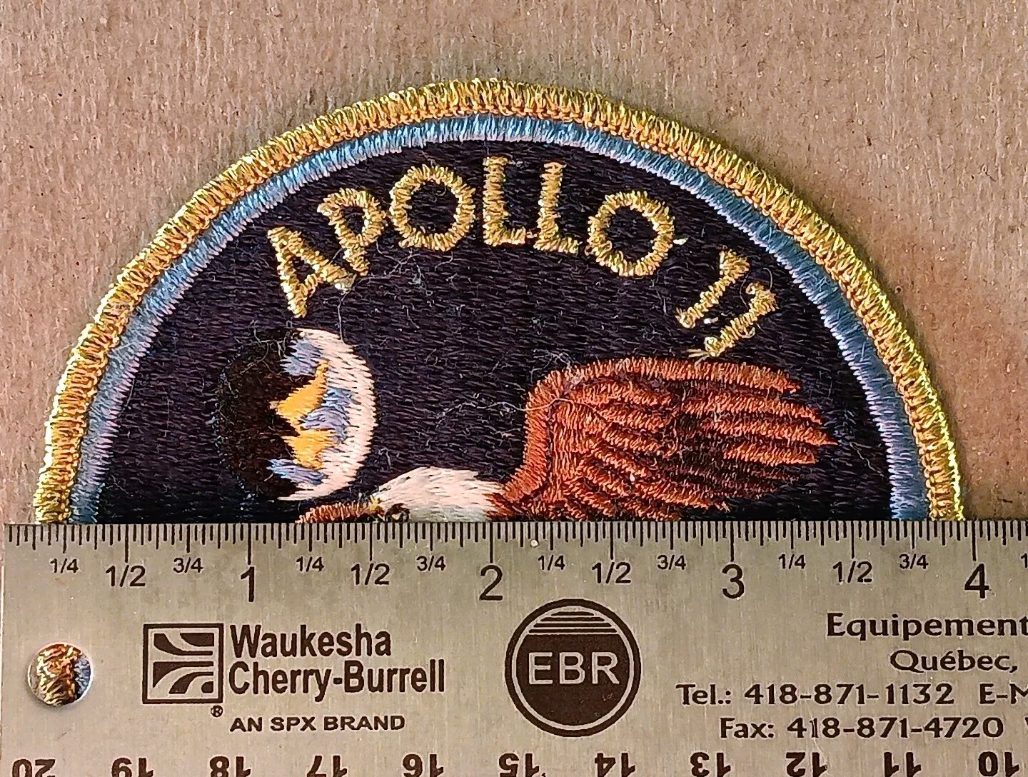 USA NASA Apollo 11 Space Flight Embroidered Patch Vintage Eagle Good Condition