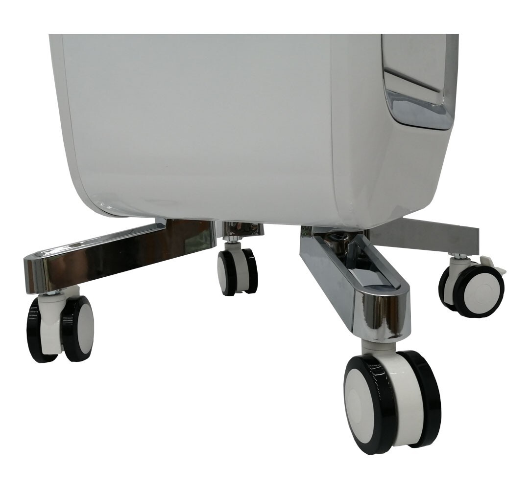 ABS Material Vertical Office Medical Cart Loading 77lb Mobile Trolley Car