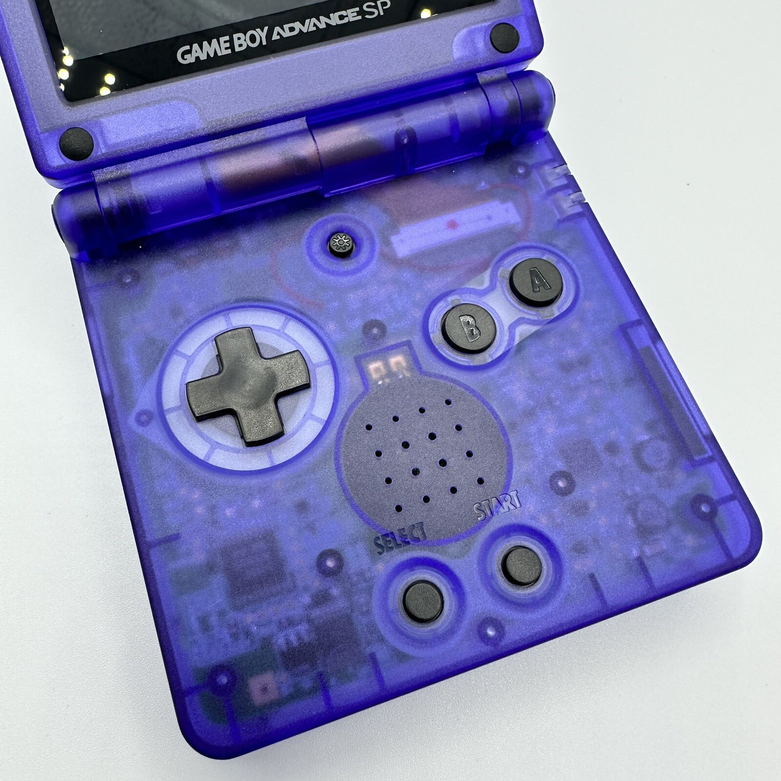 Gameboy Advance SP AGS-001 or IPS Grape Purple Glow *Glass Lens & New Battery*
