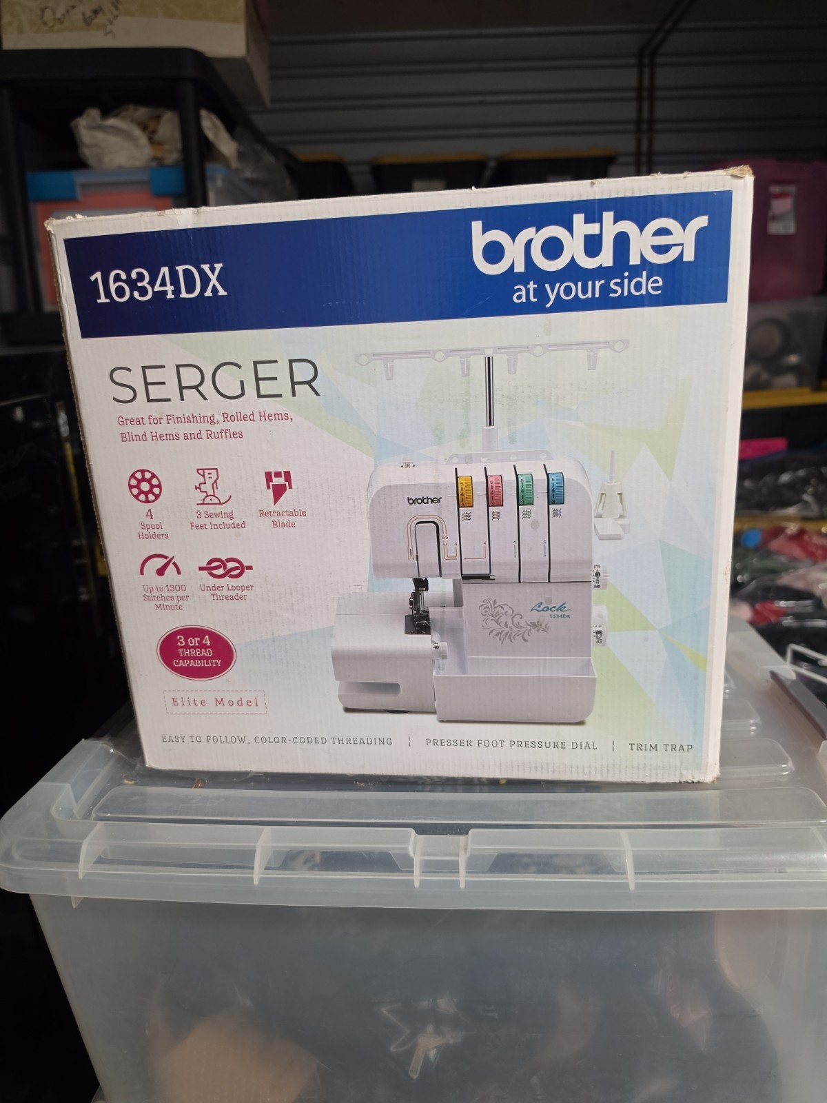 NIB Elite Model Brother 1034DX 3/4 Thread Serger Machine
